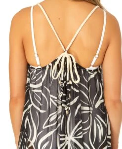 Women's Adjustable Maxi Dress With Seashell Trim Cover Up(Womens Adjustable Maxi Dress With Seashell Trim Cover Up 1) 9 Women's Adjustable Maxi Dress With Seashell Trim Cover Up(Womens Adjustable Maxi Dress With Seashell Trim Cover Up 1) -Simply Bikini Store CU2945 MONOFLORAL 1447