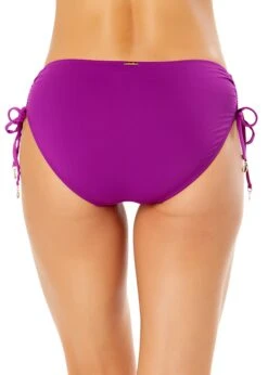 Women's Live In Color Side Tie Swim Bottom(Womens Live In Color Side Tie Swim Bottom 10) -Simply Bikini Store MYMB30001 FUSC 1194 BACK