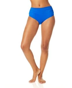 Women's Live In Color Convertible High Waist Shirred Swim Bottom(Womens Live In Color Convertible High Waist Shirred Swim Bottom 21) -Simply Bikini Store MYMB36001 AZUR 411 0a1dbd9f 8918 4eca b302 3687cefaafa9