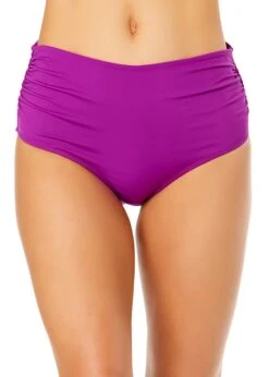 Women's Live In Color Convertible High Waist Shirred Swim Bottom(Womens Live In Color Convertible High Waist Shirred Swim Bottom 18)