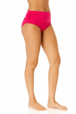 Women's Live In Color Convertible High Waist Shirred Swim Bottom(Womens Live In Color Convertible High Waist Shirred Swim Bottom 7) -Simply Bikini Store MYMB36001 MAGE 1718 1