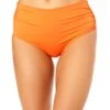 Women's Live In Color Convertible High Waist Shirred Swim Bottom(Womens Live In Color Convertible High Waist Shirred Swim Bottom 12) 1 Women's Live In Color Convertible High Waist Shirred Swim Bottom(Womens Live In Color Convertible High Waist Shirred Swim Bottom 12) -Simply Bikini Store MYMB36001 PEAC 433 FRONT