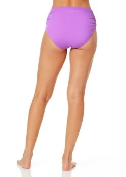 Women's Live In Color Convertible High Waist Shirred Swim Bottom(Womens Live In Color Convertible High Waist Shirred Swim Bottom 10) -Simply Bikini Store MYMB36001 PUHR 1373