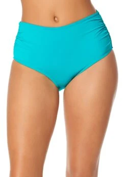 Women's Live In Color Convertible High Waist Shirred Swim Bottom(Womens Live In Color Convertible High Waist Shirred Swim Bottom 15)