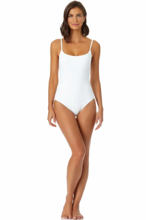 Women's Live In Color Classic Lingerie Maillot One Piece Swimsuit(Anne Cole Classic Lingerie Maillot One Piece Swimsuit) 22 Women's Live In Color Classic Lingerie Maillot One Piece Swimsuit(Anne Cole Classic Lingerie Maillot One Piece Swimsuit) -Simply Bikini Store MYMO00101 WHT 2268