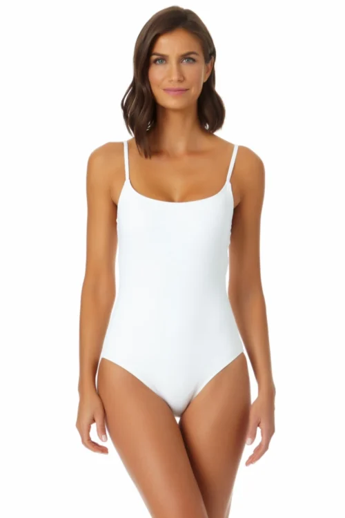 Women's Live In Color Classic Lingerie Maillot One Piece Swimsuit(Anne Cole Classic Lingerie Maillot One Piece Swimsuit) 20 Women's Live In Color Classic Lingerie Maillot One Piece Swimsuit(Anne Cole Classic Lingerie Maillot One Piece Swimsuit) -Simply Bikini Store MYMO00101 WHT 2268 2
