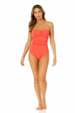 Women's Live In Color Twist Front Shirred One Piece Swimsuit(Womens Live In Color Twist Front Shirred One Piece Swimsuit) -Simply Bikini Store MYMO00501 CRKS 2860 4
