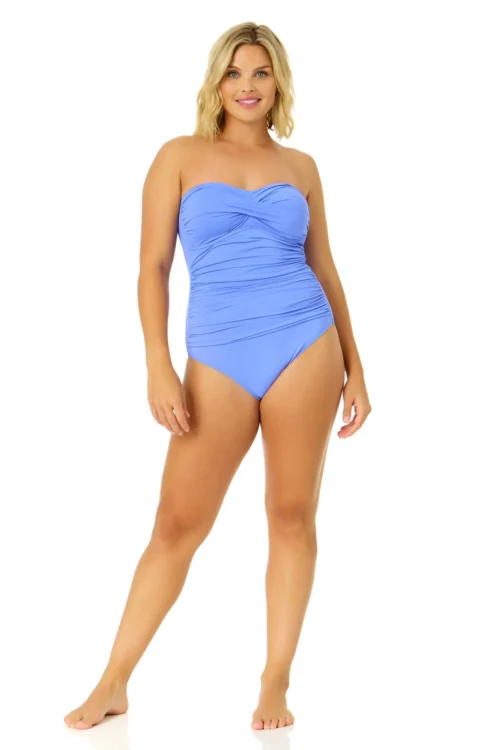 Women's Live In Color Twist Front Shirred One Piece Swimsuit(Womens Live In Color Twist Front Shirred One Piece Swimsuit 3) -Simply Bikini Store MYMO00501 PERI L10 2820