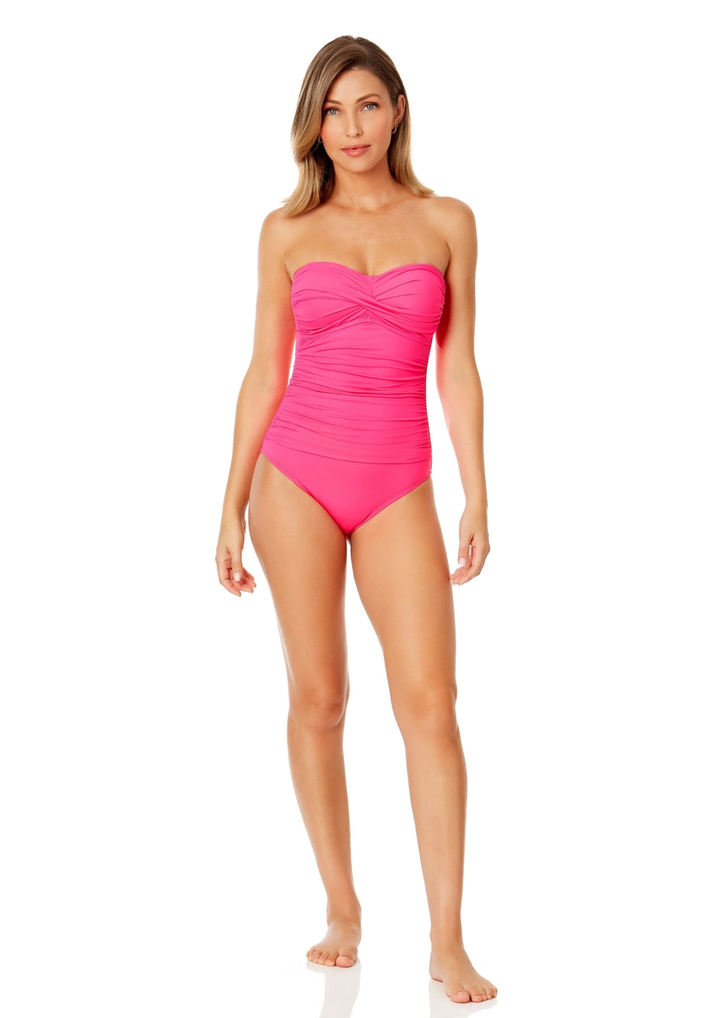 Women's Live In Color Twist Front Shirred One Piece Swimsuit(Womens Live In Color Twist Front Shirred One Piece Swimsuit 9) 5 Women's Live In Color Twist Front Shirred One Piece Swimsuit(Womens Live In Color Twist Front Shirred One Piece Swimsuit 9) - Image 3