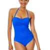 Women's Live In Color Twist Front Shirred One Piece Swimsuit(Womens Live In Color Twist Front Shirred One Piece Swimsuit 15) -Simply Bikini Store MYMO00501 ROY RoyalBlue 568 FRONT scaled