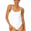 Women's Live In Color Shirred Lingerie Maillot One Piece(Anne Cole Shirred Lingerie Maillot One Piece 1) 2 Women's Live In Color Shirred Lingerie Maillot One Piece(Anne Cole Shirred Lingerie Maillot One Piece 1) -Simply Bikini Store MYMO05701 WHT White 837 FRONT scaled