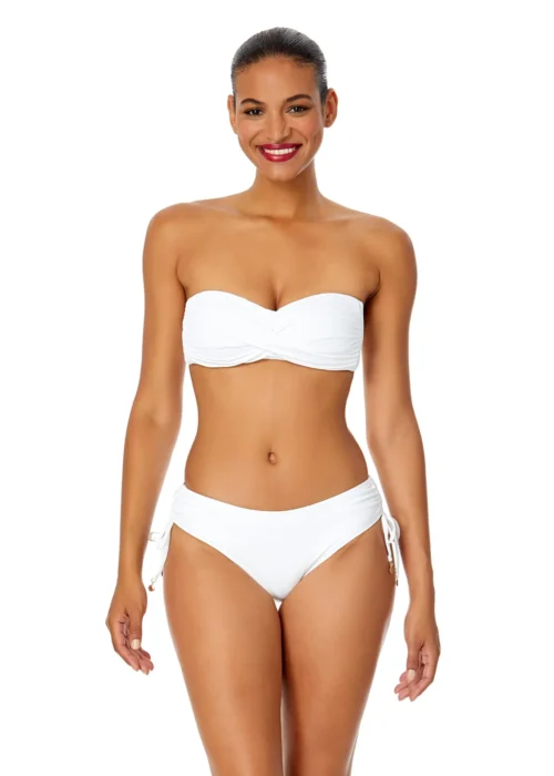 Anne Cole - Twist Bandeau Bikini Top(Anne Cole Twist Bandeau Bikini Top 1) -Simply Bikini Store MYMT10101 WHT White MYMB30001 WHT 1369 FRONT scaled