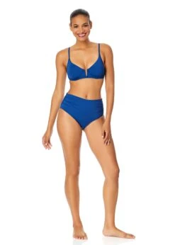 Women's Live In Color V Wire Underwire Bikini Top(Womens Live In Color V Wire Underwire Bikini Top 6) -Simply Bikini Store MYMT11001 SLB SlateBlue MYMB36001 SLB SlateBlue 1803