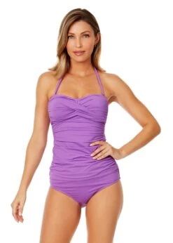 Women's Live In Color Twist Front Bandeaukini Swim Top(Womens Live In Color Twist Front Bandeaukini Swim Top 10) 12 Women's Live In Color Twist Front Bandeaukini Swim Top(Womens Live In Color Twist Front Bandeaukini Swim Top 10) -Simply Bikini Store MYMT25001 PUHR MYMB36001 PUHR 1399 FRONT