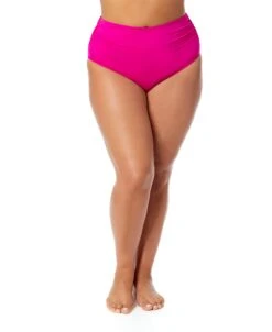 Women's Plus Live In Color High Waisted Shirred Bottom(Womens Plus Live In Color High Waisted Shirred Bottom 1) -Simply Bikini Store MYPB36001 HBCU 044 343fc089 8cd5 4fa9 a152 74d8087597c1