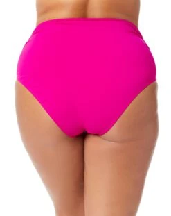 Women's Plus Live In Color High Waisted Shirred Bottom(Womens Plus Live In Color High Waisted Shirred Bottom 1) -Simply Bikini Store MYPB36001 HBCU 052 b48e5cee 29e1 4a90 8221 e6c2578ee477