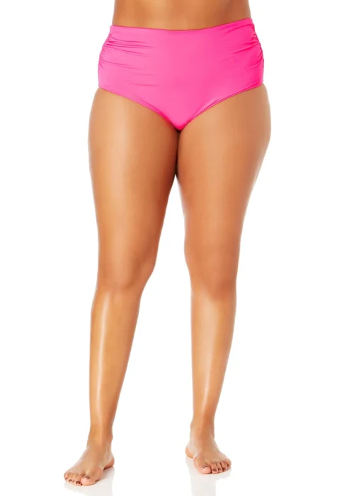 Women's Plus Size Live In Color High Waisted Shirred Bottom(Womens Plus Size Live In Color High Waisted Shirred Bottom 2) -Simply Bikini Store MYPB36001 PPCH 1910 scaled
