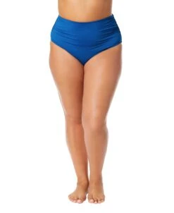 Women's Plus Live In Color High Waisted Shirred Bottom(Womens Plus Live In Color High Waisted Shirred Bottom) -Simply Bikini Store MYPB36001 SLB 1559 d1571d6c 1598 49d1 9783 d5ebb40cbb8d
