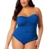 Women's Plus Live In Color Twist Front Shirred One Piece Swimsuit(Womens Plus Live In Color Twist Front Shirred One Piece Swimsuit) -Simply Bikini Store MYPO00501 SLB SlateBlue 1159 44c66b01 c6f6 4bda a2c0 4137cb11fdac