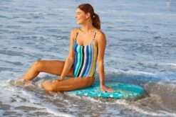 Women's Barcode Stripe Classic Lingerie Maillot One Piece Swimsuit(Womens Barcode Stripe Classic Lingerie Maillot One Piece Swimsuit) -Simply Bikini Store SHOT 10 541