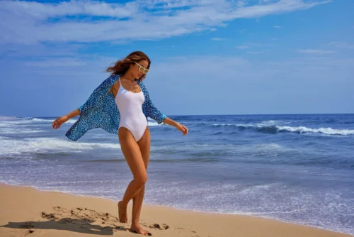 Women's Denim Dot Button Down Shirt Swimsuit Cover Up(Womens Denim Dot Button Down Shirt Swimsuit Cover Up) -Simply Bikini Store SHOT 6 358 scaled