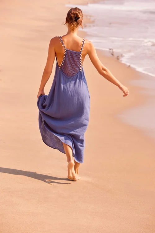 Women's V Neck Braided Shell Strap Cover Up(Womens V Neck Braided Shell Strap Cover Up) -Simply Bikini Store bleshllcuib3 scaled