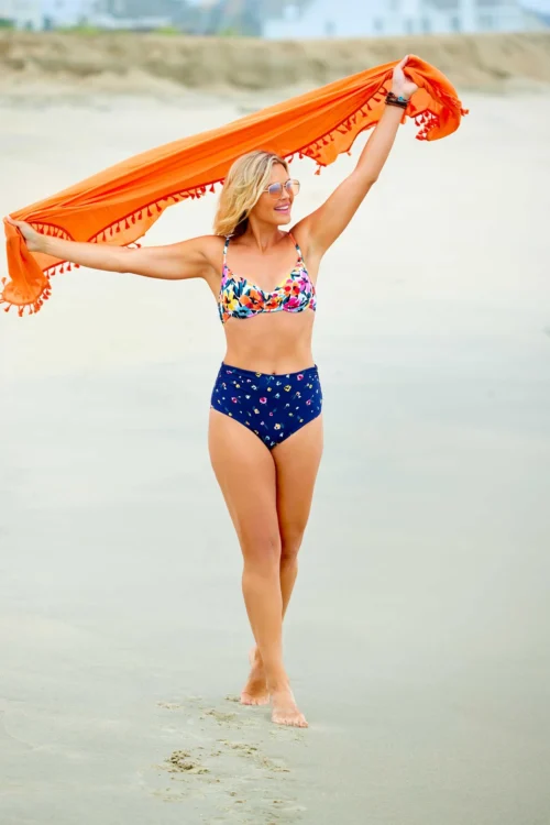 Women's Gradient Floral Shirred Underwire Bikini Swim Top(Womens Gradient Floral Shirred Underwire Bikini Swim Top) -Simply Bikini Store gfsb2 scaled